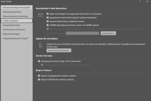 Das Trust Center aus dem klassischenOutlook steht im neuen Outlook nicht
mehr zur Verfügung